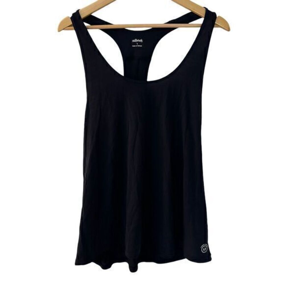 All Birds True Navy Racer Back Merino Wool Blend Natural Flow Studio Tank Size L